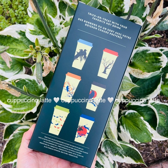 🎃NEW👻Starbucks 2022 Fall Halloween Box of 6 Glow in the Dark Reusable Hot Cups - Picture 4 of 10